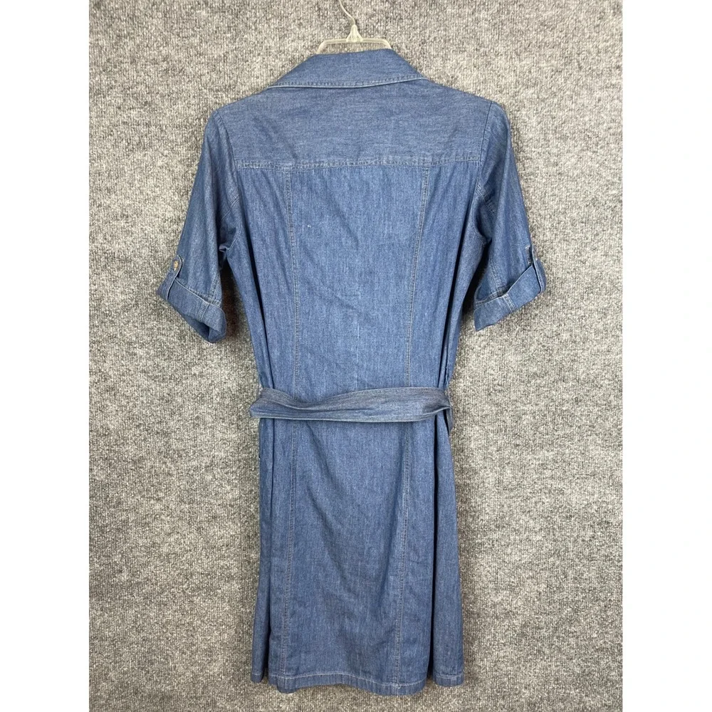 Pendleton Denim Shirt Dress Women's S Blue good Vintage Fit Cotton Midi - Picture 12 of 13